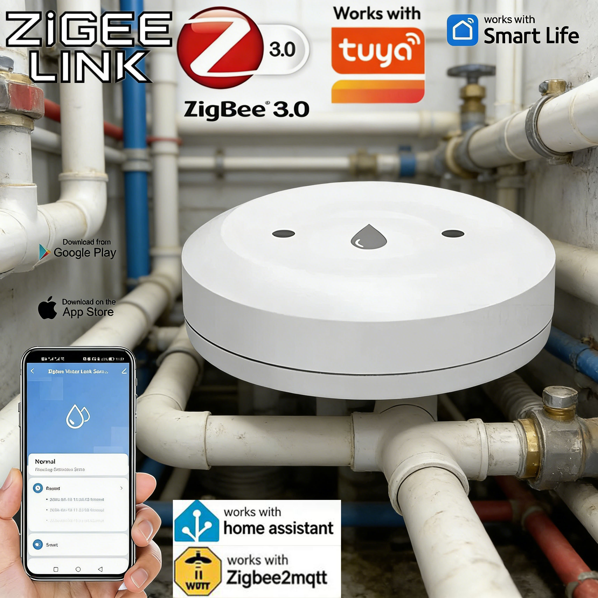 Smart Home Tools - For Tuya Zigbee Smart Water Leak