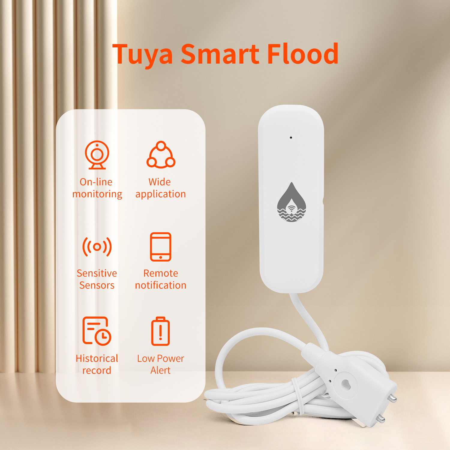 Smart Home Tools - YFK Tuya WiFi Water Leakage Sensor