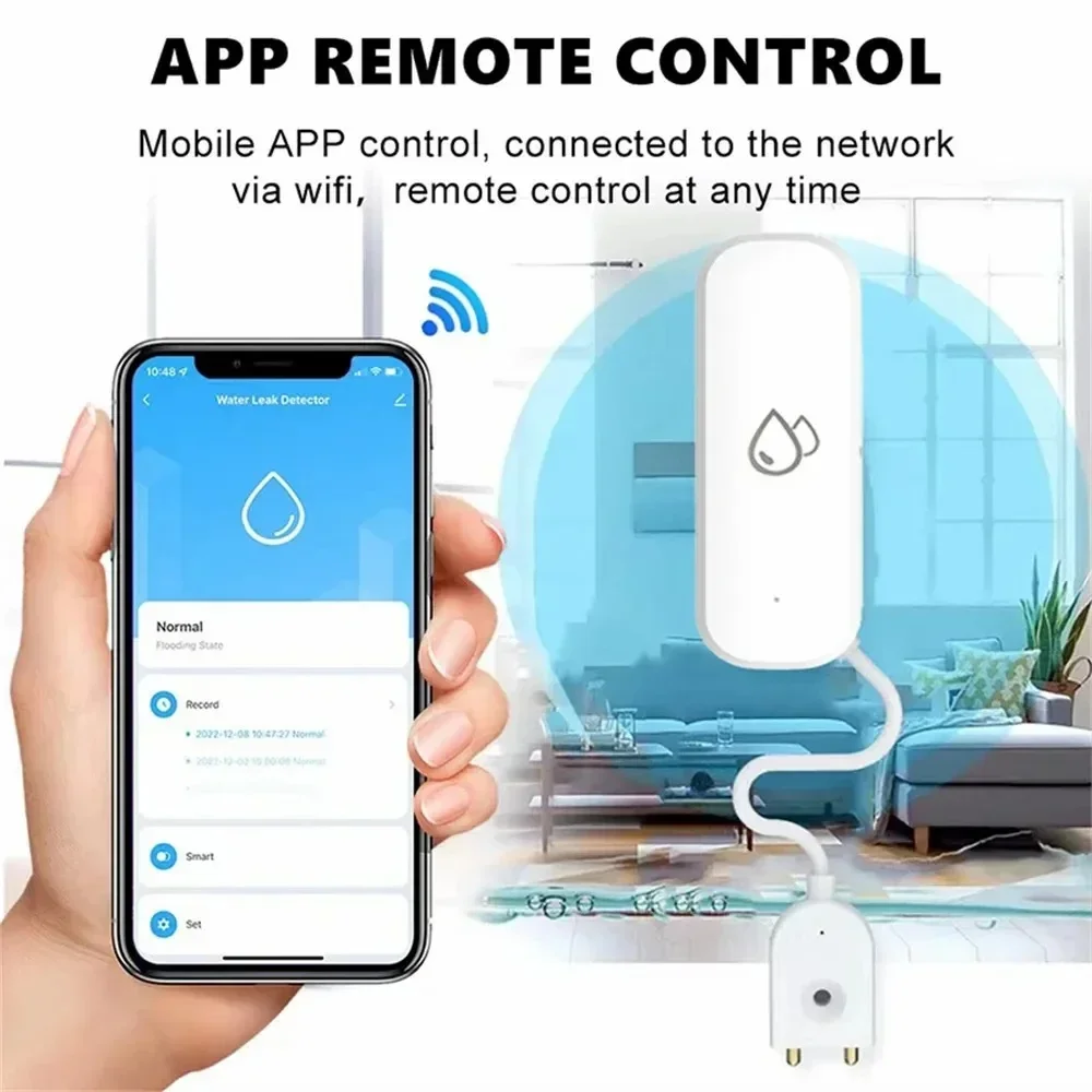 Wifi Water Sensor - Tuya WiFi Water Sensor Leakage Alarm