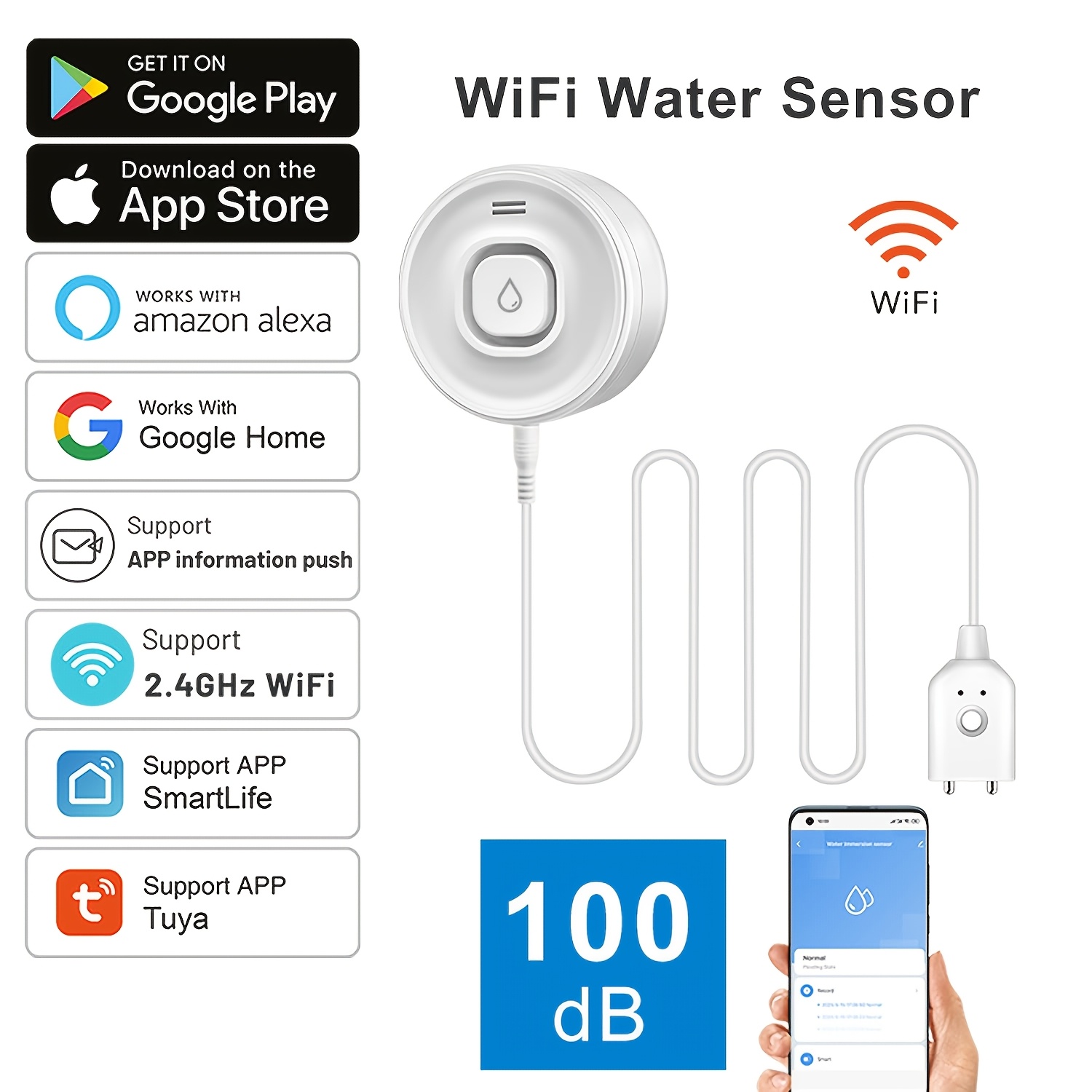 Smart Home Tools - YNF Smart WiFi Water Leak Detector,
