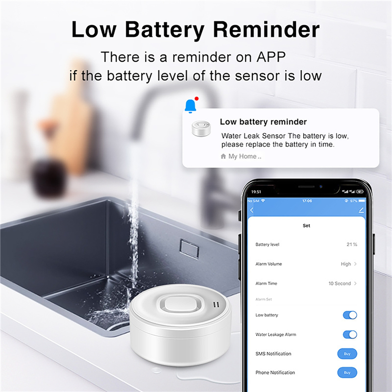 Tuya Smart WIFI Water Leak Sen - مراجعة Wifi Water Sensor وسعره