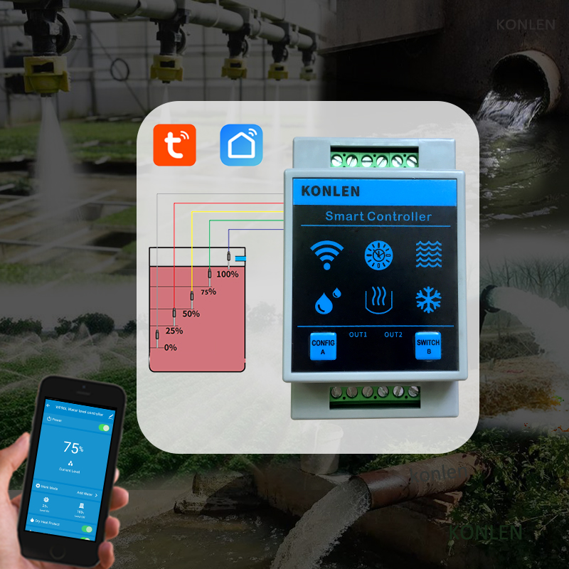 KONLEN Tuya Water Level Sensor - مراجعة Wifi Water Sensor وسعره