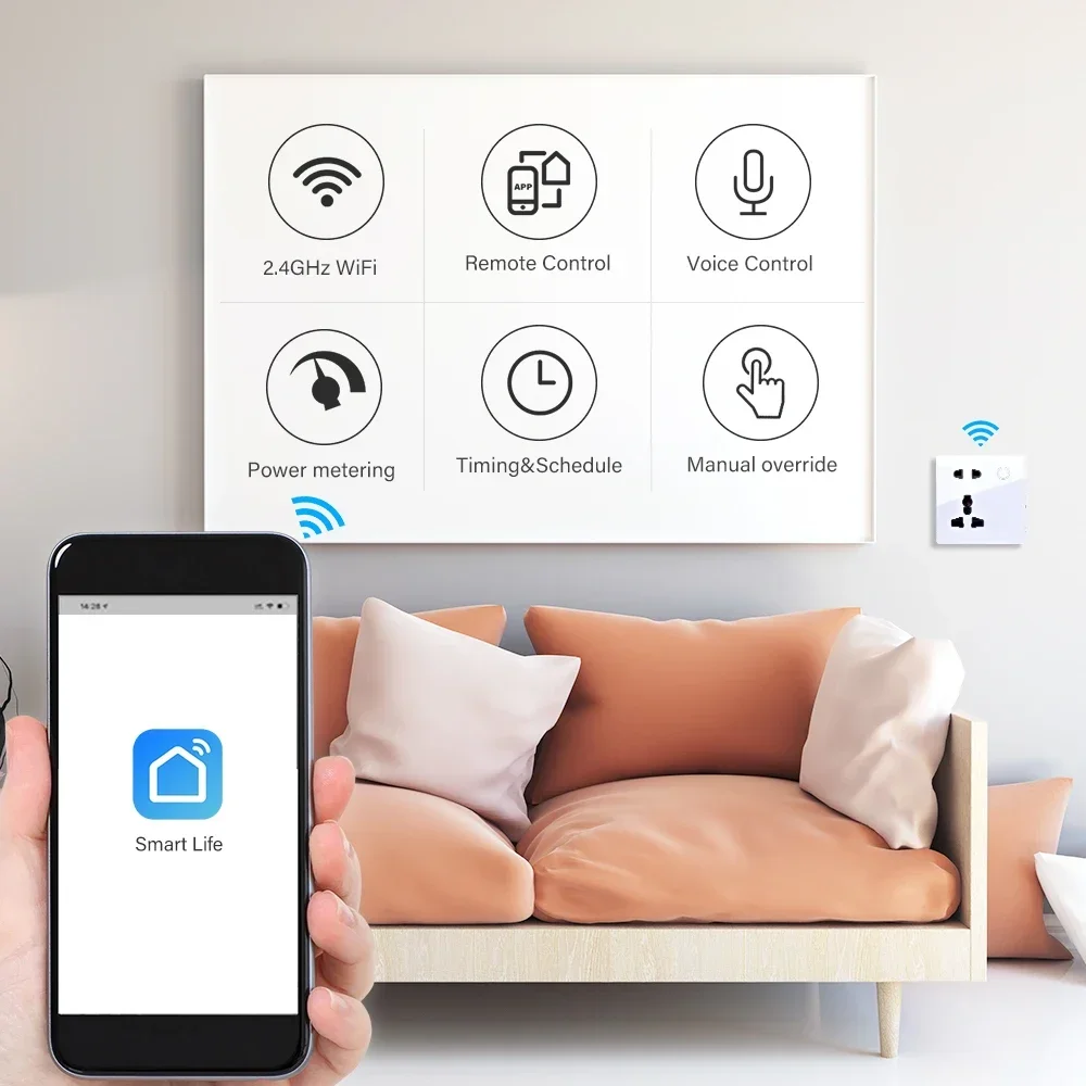 Customized Smart WiFi Wall Soc - مراجعة Smart Home Touchscreen Control Panel وسعره