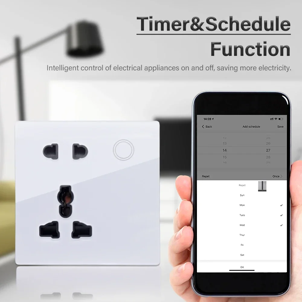 Customized Smart WiFi Wall Soc - مراجعة Smart Home Touchscreen Control Panel وسعره