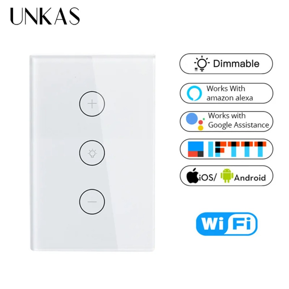 UNKAS Life WiFi Smart Dimmer L - مراجعة Smart Home Touchscreen Control Panel وسعره