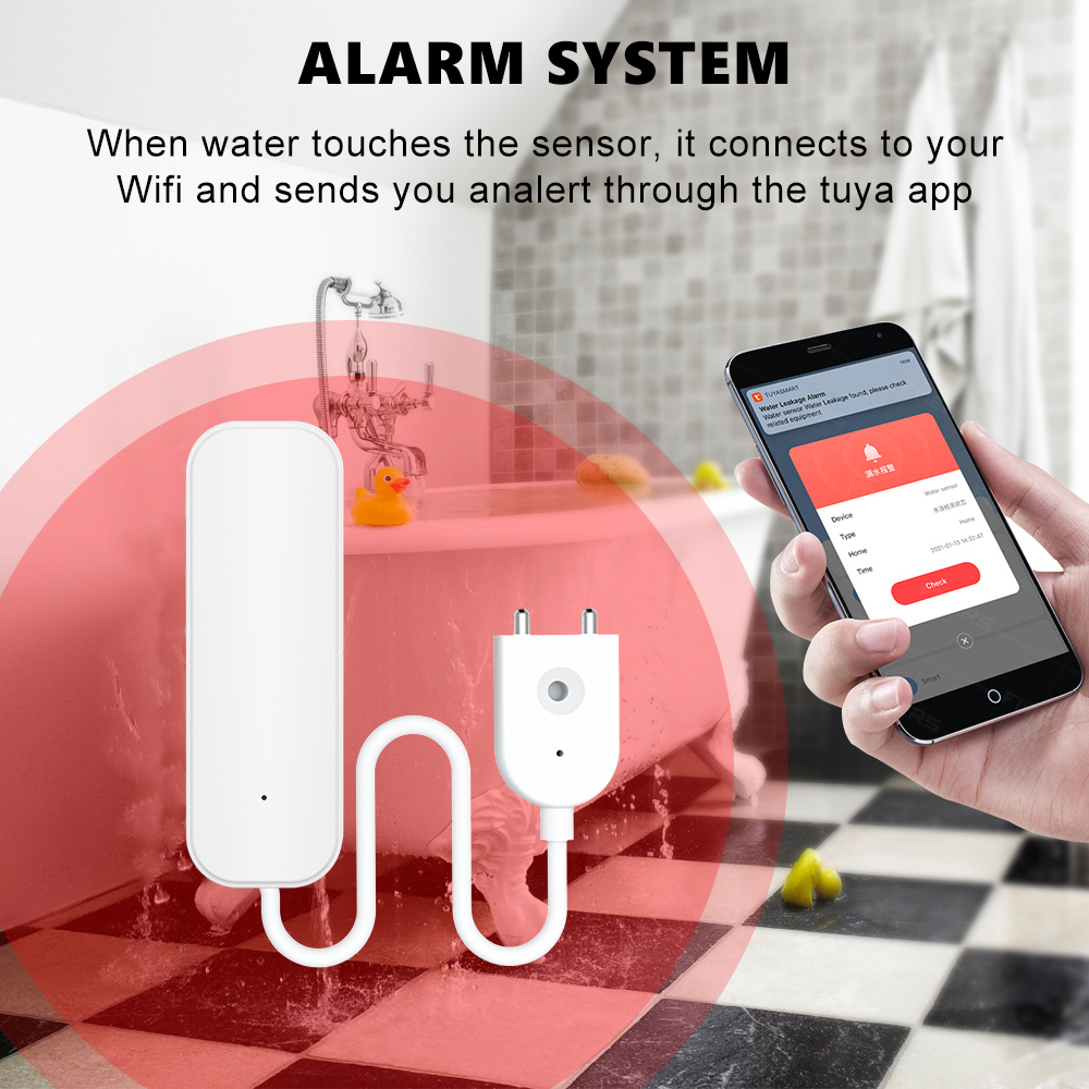 WiFi/Zigbee Water Sensor Tuya  - مراجعة Wifi Water Sensor وسعره