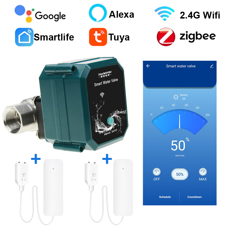 Tuya Zigbee Wifi Valve 0% To 1 - مراجعة Wifi Water Sensor وسعره