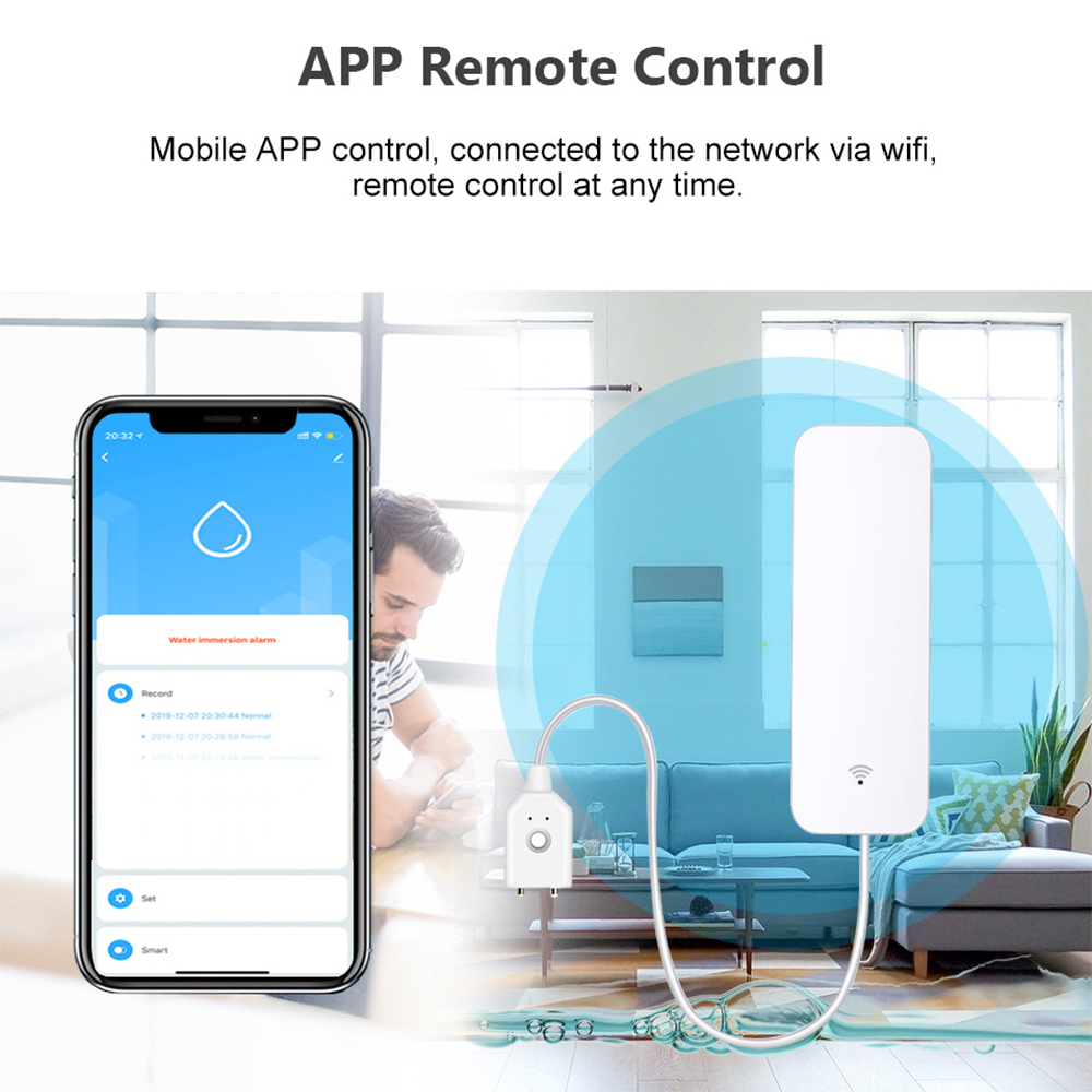 Tuya WiFi Water Leak Sensor, W - مراجعة Wifi Water Sensor وسعره