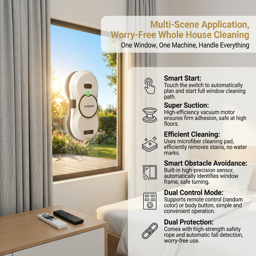 DIVEDEER Home intelligent clea - مراجعة Smart Home Tools وسعره