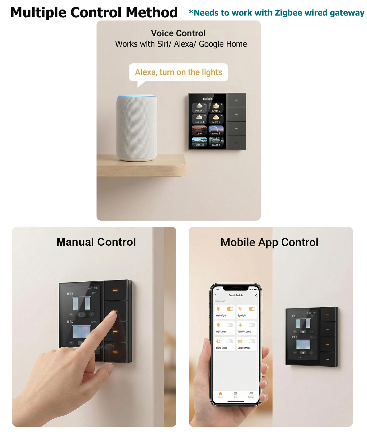 F3-pro Tuya Smart Panel ZigBee - مراجعة Smart Home Touchscreen Control Panel وسعره