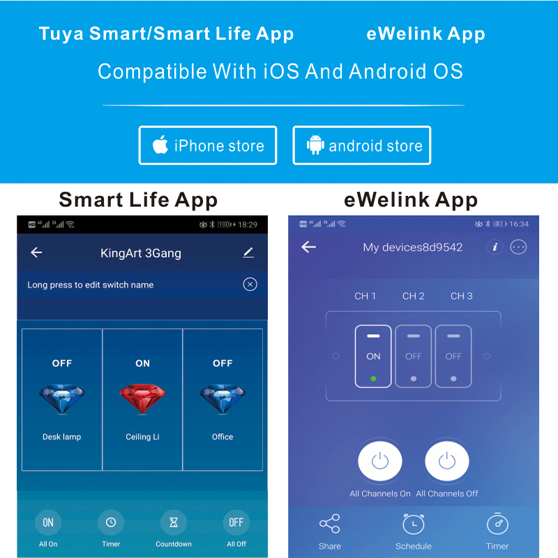 WiFi Smart Switch Tuya eWeLink - مراجعة Smart Home Touchscreen Control Panel وسعره