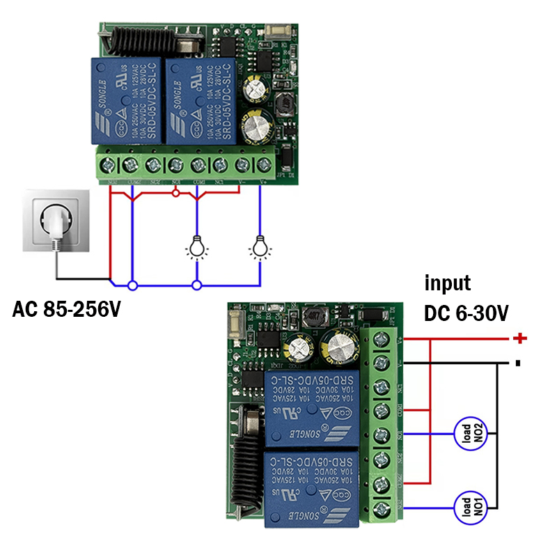 DC 12V 24V AC 220V RF433 2CH M - مراجعة Curtain Motor وسعره