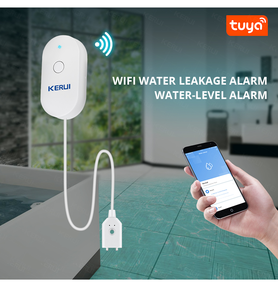 KERUI Smart  WiFi Water Sensor - مراجعة Wifi Water Sensor وسعره