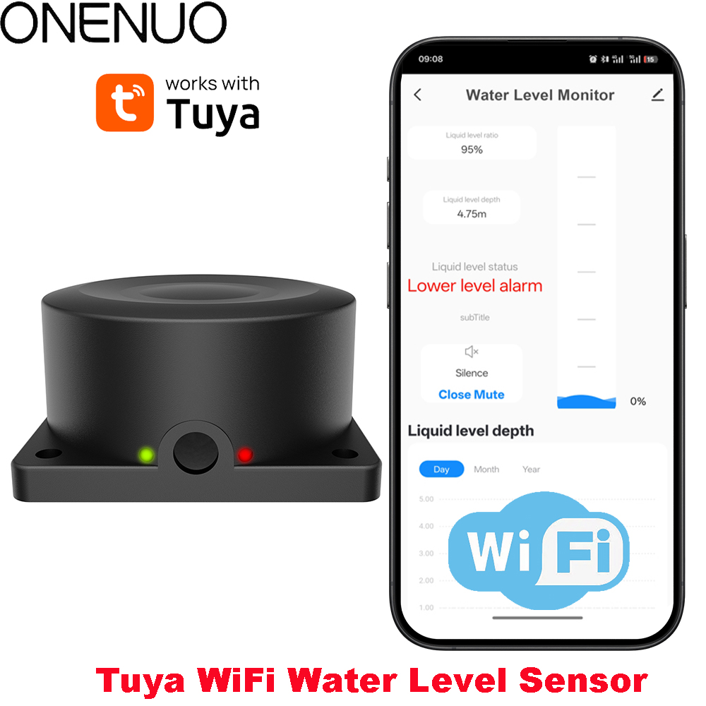ONENUO Liquid Level Sensor Oil - مراجعة Wifi Water Sensor وسعره