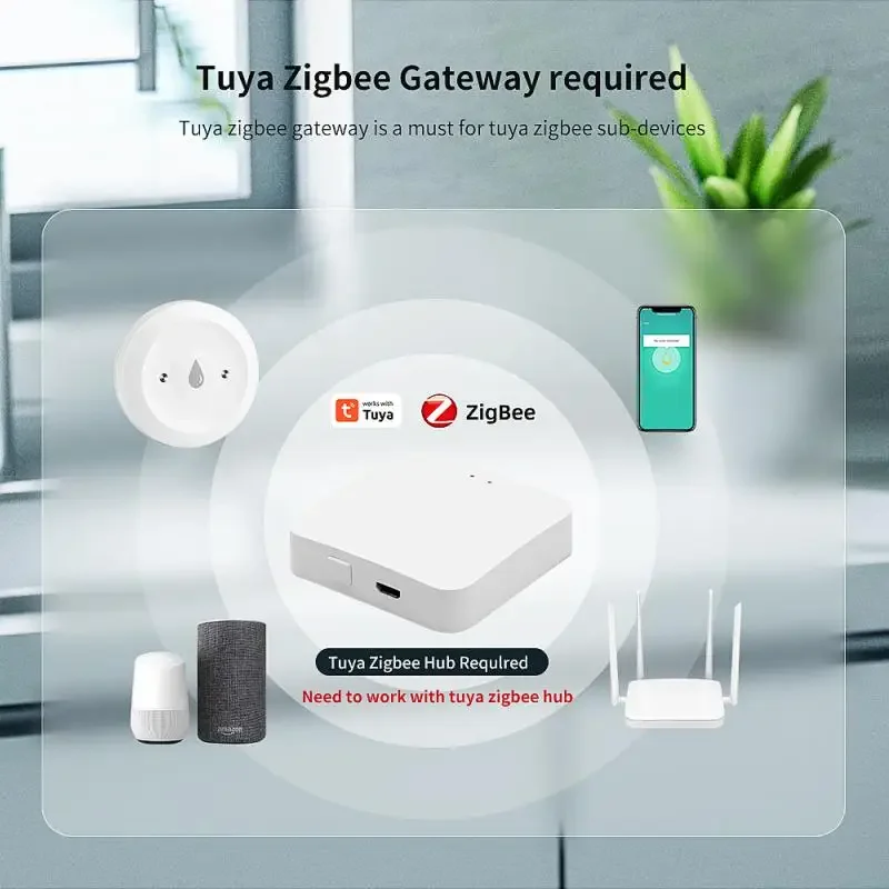 For Tuya Zigbee Smart Water Le - مراجعة Smart Home Tools وسعره