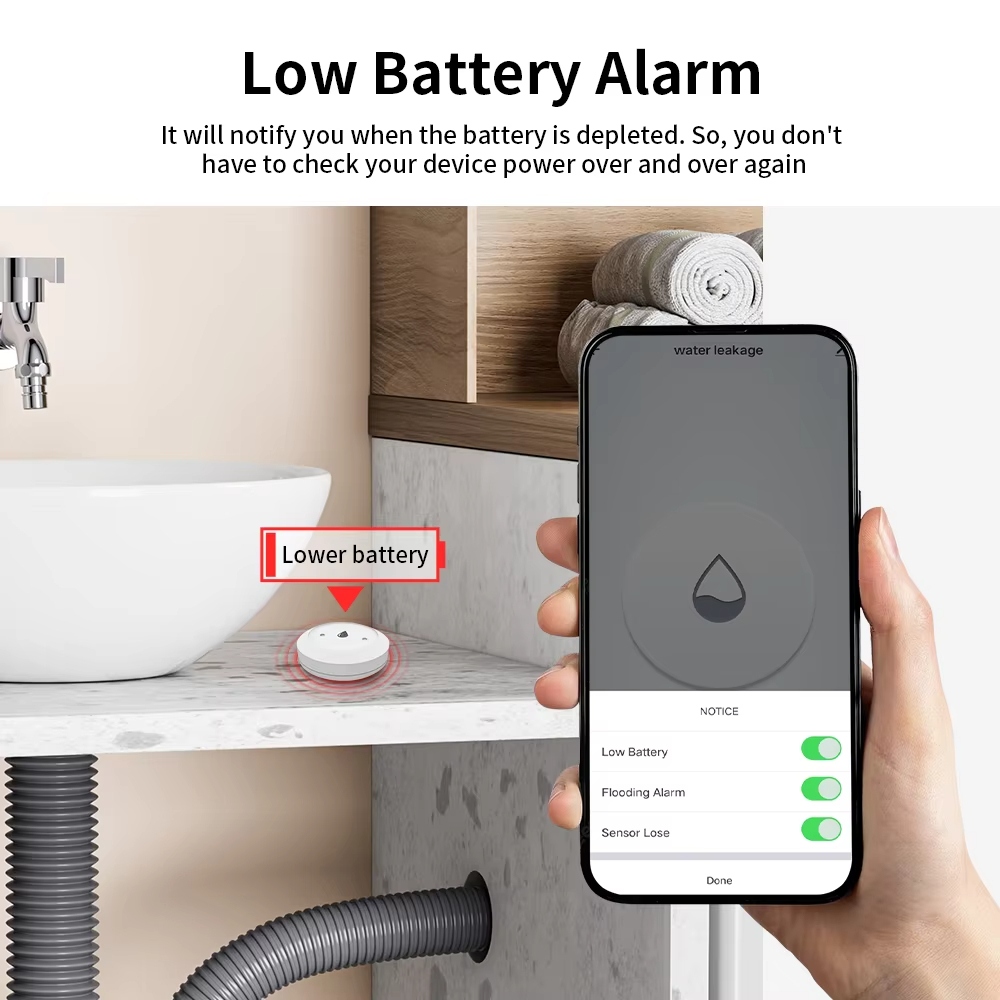 For Tuya Zigbee Smart Water Le - مراجعة Smart Home Tools وسعره