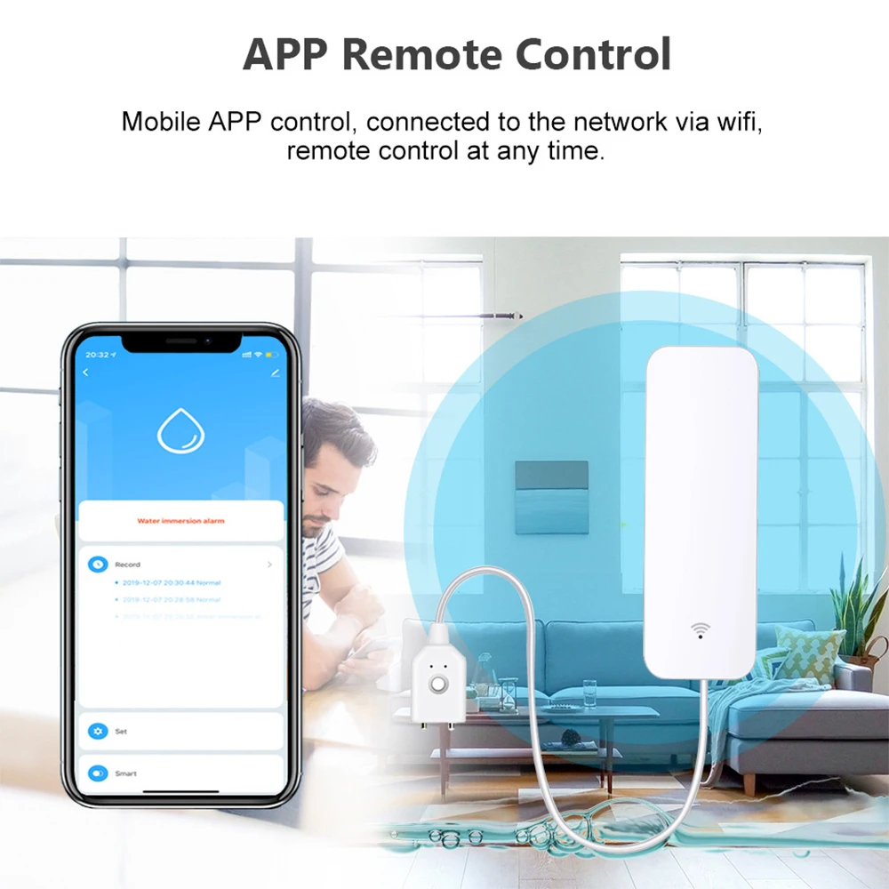 Tuya WiFi Zigbee Water Sensor  - مراجعة Wifi Water Sensor وسعره
