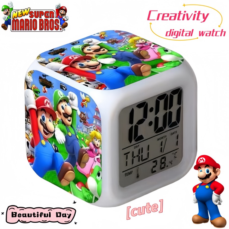 Super Mario Alarm Clock Cute C - مراجعة Smart Home Tools وسعره