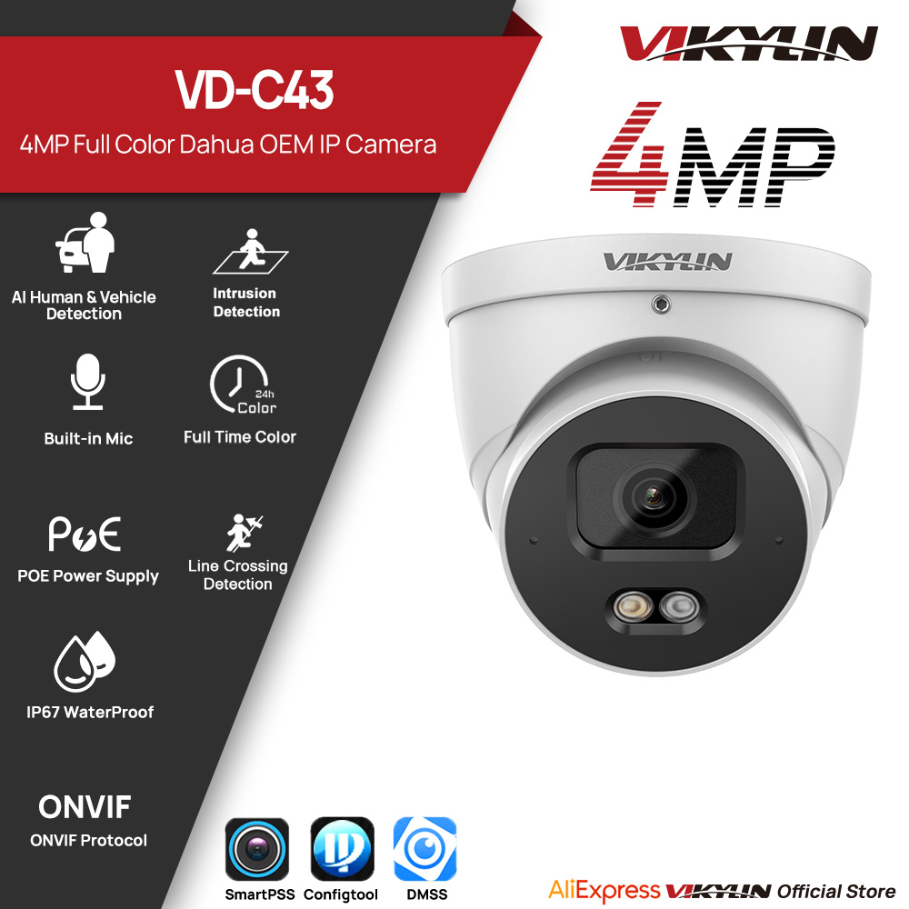 VIKYLIN 4MP Full Color IP Secu - مراجعة Smart Home Login وسعره