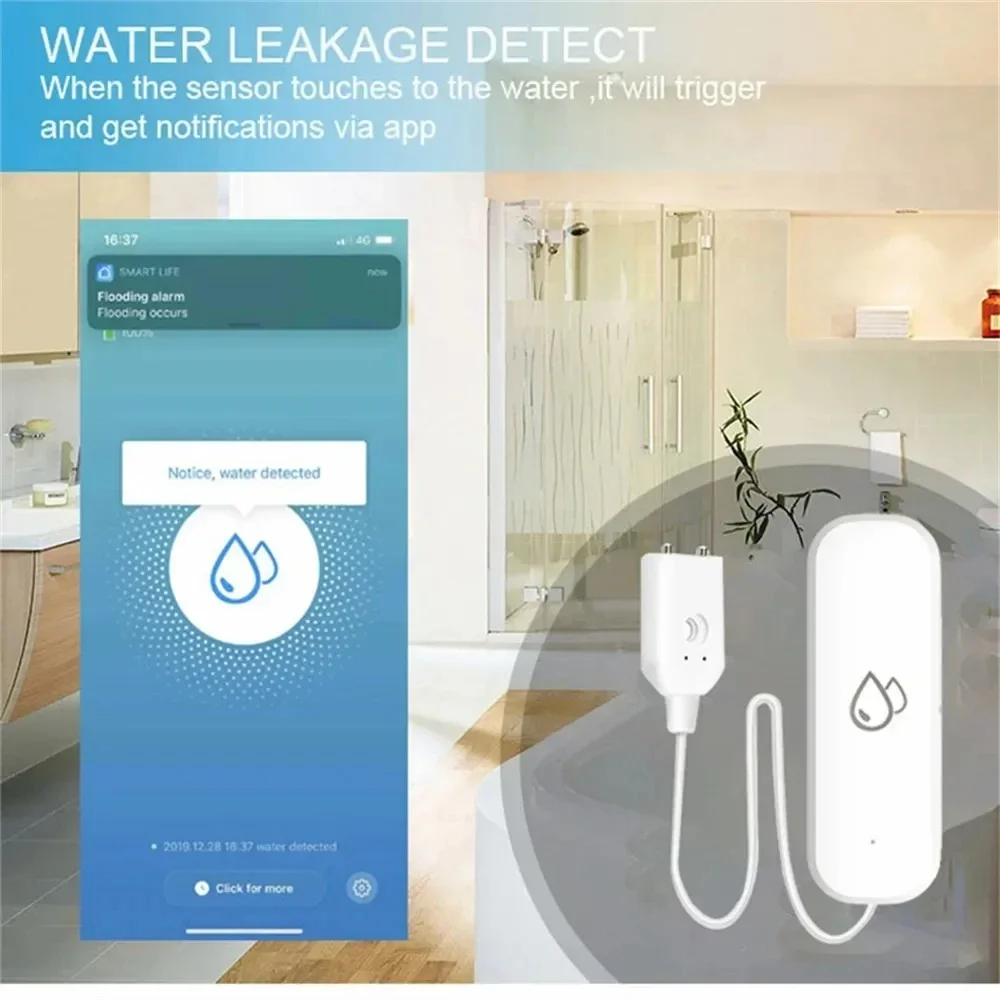 Tuya WiFi Water Sensor Leakage - مراجعة Wifi Water Sensor وسعره