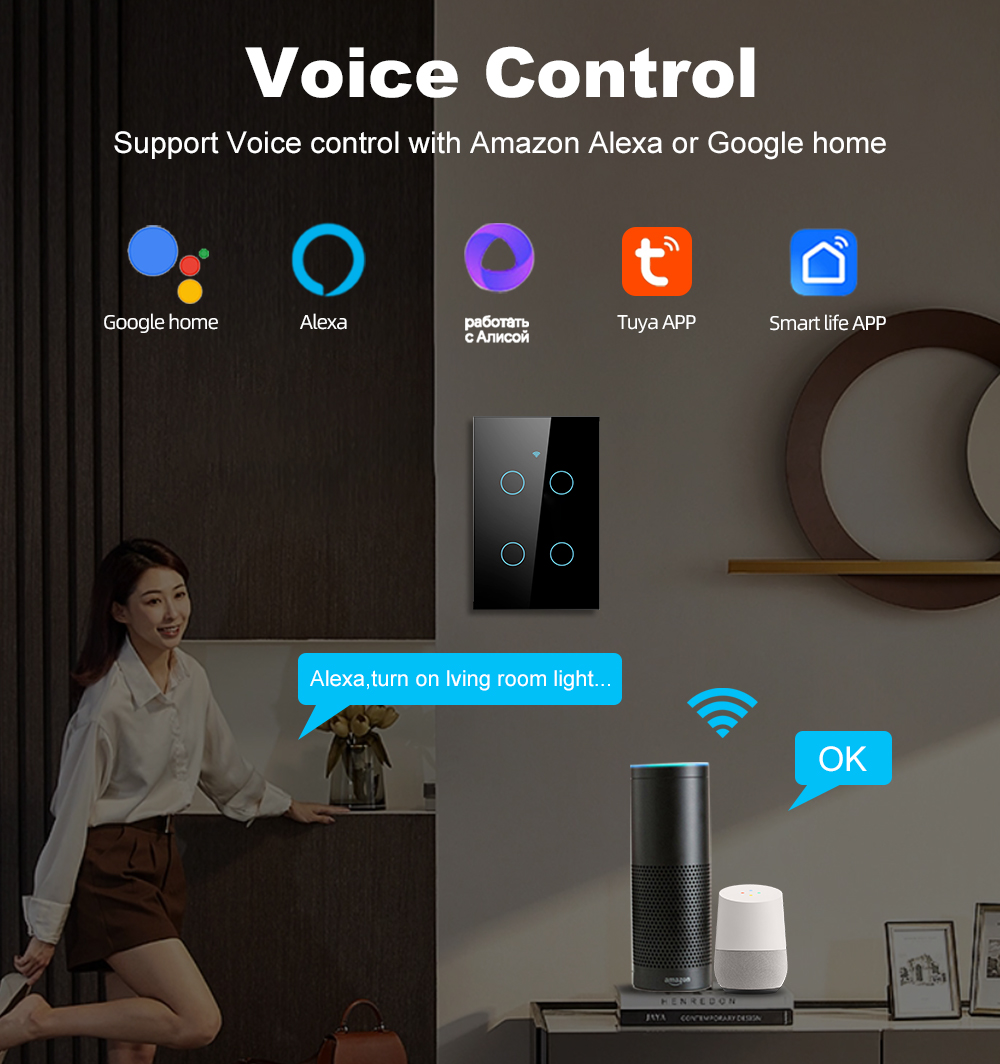 Tuya Smart Life Wifi+Bluetooth - مراجعة Smart Home Touchscreen Control Panel وسعره