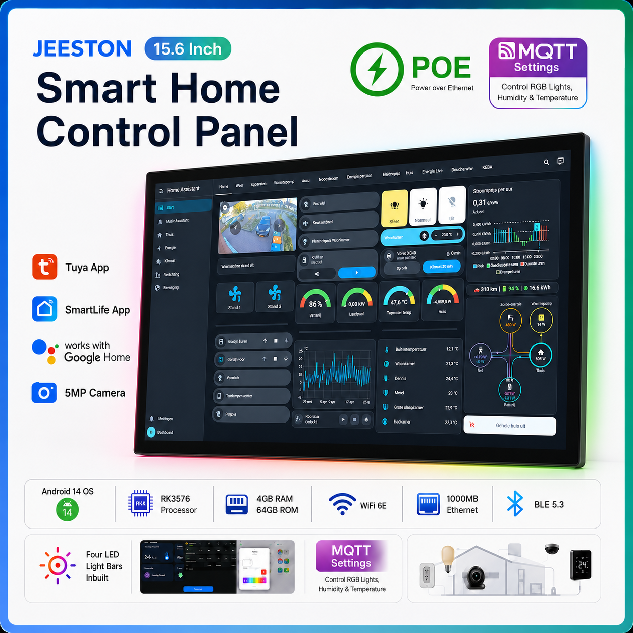 Inwall 15.6 Inch Smart Home Co - مراجعة Smart Home Touchscreen Control Panel وسعره